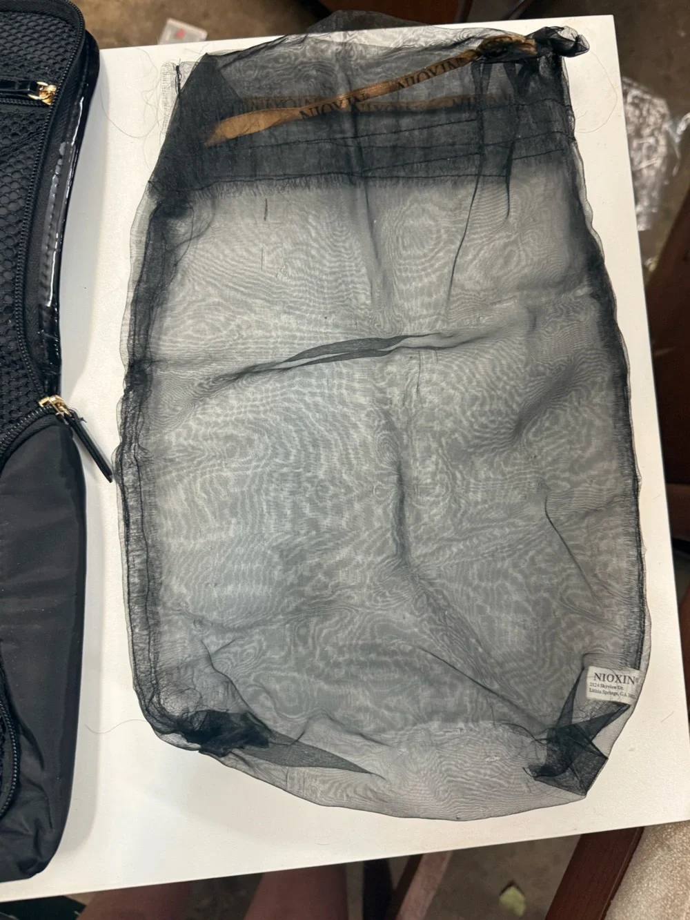 Victoria's Secret Black Cosmetic Case with Pink Script 